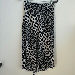 ZARA Leopard Print Midi Skirt Size Small